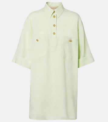 Oversized linen polo shirt | Valentino