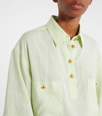 Oversized linen polo shirt | Valentino