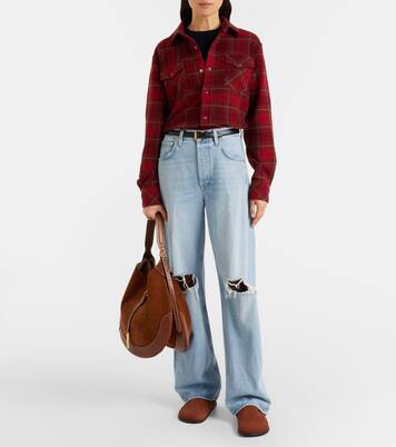 Chemise Love Tartan en cachemire et améthystes | God's True Cashmere