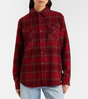 Chemise Love Tartan en cachemire et améthystes | God's True Cashmere