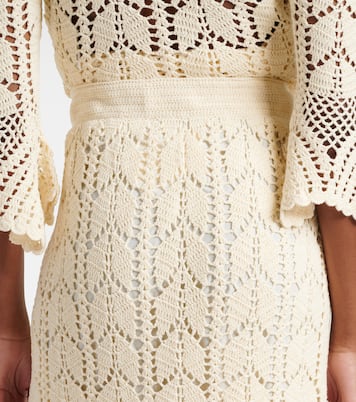 Crochet cotton midi skirt | Zimmermann