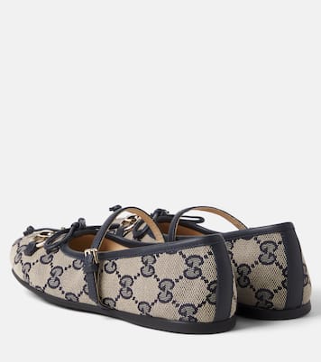 Horsebit GG Canvas ballet flats | Gucci Kids