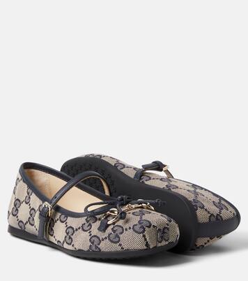 Horsebit GG Canvas ballet flats | Gucci Kids