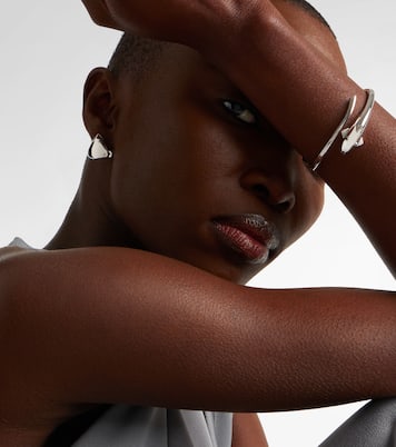 Requin 9kt white gold bangle with diamonds | Yvonne Léon