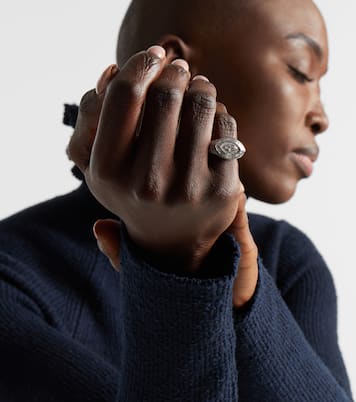 Anello da mignolo in oro bianco 18kt (750/1000) con diamanti | Shay Jewelry