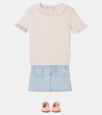 Jupe Tison en denim à motif | Bonpoint