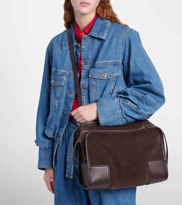 Amazona Large suede top-handle bag | Loewe