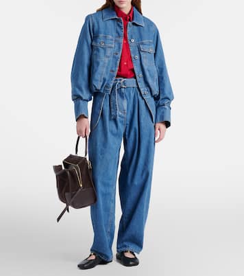 Amazona Large suede top-handle bag | Loewe