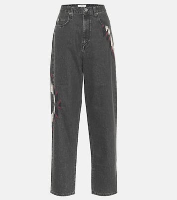 Corsyb embroidered high-rise straight jeans | Marant Etoile