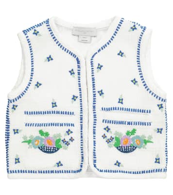 Chaleco de algodón bordado | Stella McCartney Kids