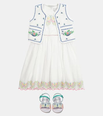Chaleco de algodón bordado | Stella McCartney Kids