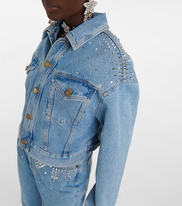 Verzierte Cropped-Jeansjacke | Alessandra Rich