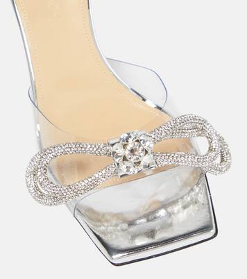 Double Bow embellished PVC mules | Mach & Mach