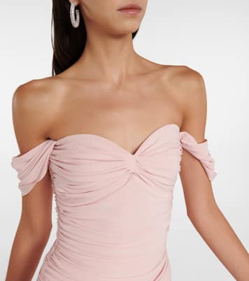 Diana ruched off-shoulder maxi dress | Norma Kamali