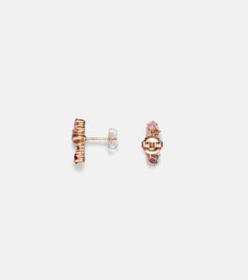 Boucles d’oreilles en or rose 14 ct avec pierres précieuses et diamants | Suzanne Kalan