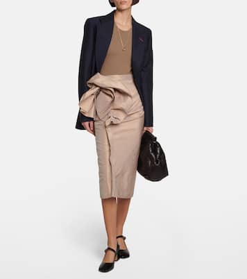 Falda midi drapeada | Maison Margiela