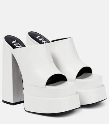 Mules à plateau en cuir | Versace