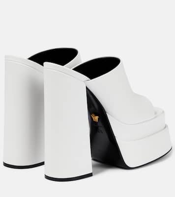 Mules à plateau en cuir | Versace