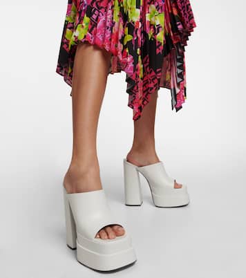 Mules à plateau en cuir | Versace