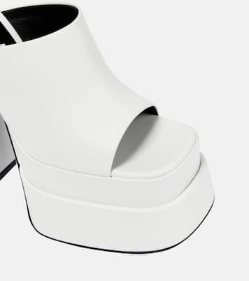 Mules à plateau en cuir | Versace