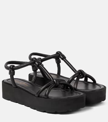 Knotted leather platform sandals | Gianvito Rossi