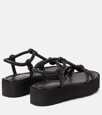 Knotted leather platform sandals | Gianvito Rossi
