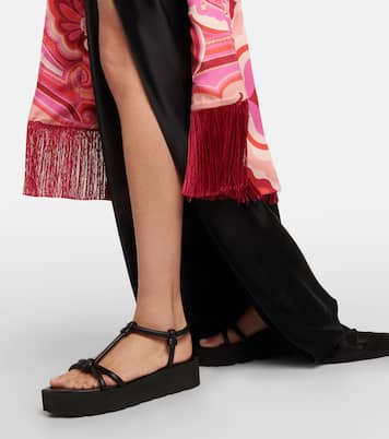 Knotted leather platform sandals | Gianvito Rossi