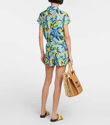 Shorts in misto lino con stampa | Marni