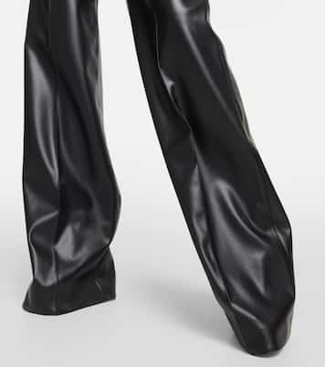 Strapless faux-leather jumpsuit | Alex Perry