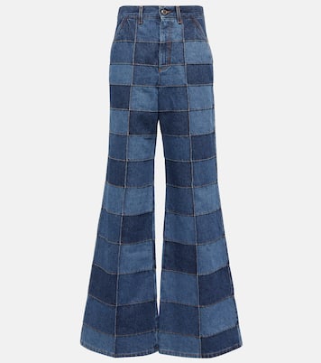 Patchwork high-rise flared jeans | Chloé