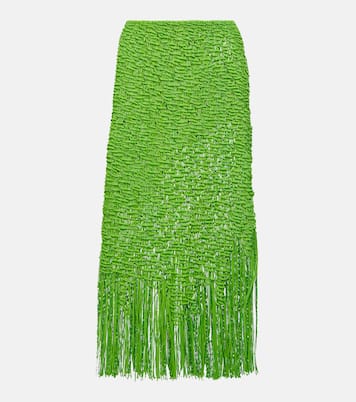 Element fringed cotton midi skirt | Roberta Einer