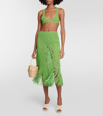 Element fringed cotton midi skirt | Roberta Einer