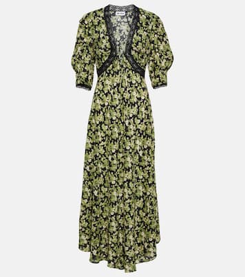 Vestido midi Amina con encaje | Rixo