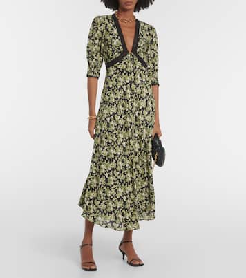 Vestido midi Amina con encaje | Rixo