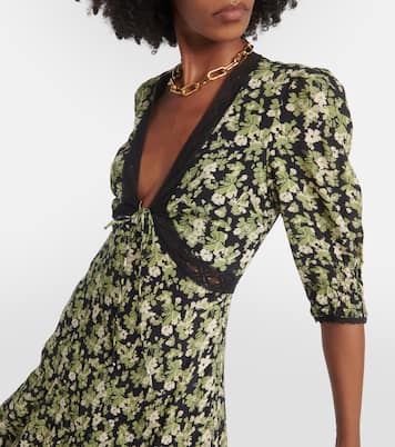 Vestido midi Amina con encaje | Rixo