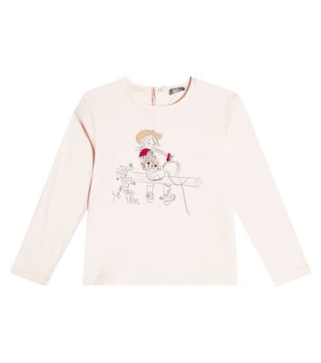 T-shirt in jersey di cotone con ricamo | Il Gufo