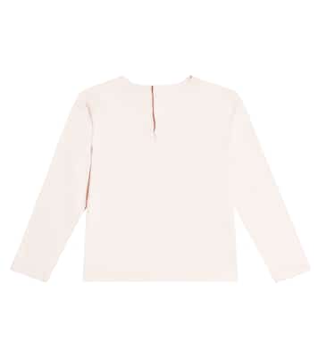 T-shirt in jersey di cotone con ricamo | Il Gufo
