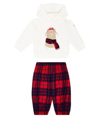 Baby printed fleece hoodie and pant set | Il Gufo
