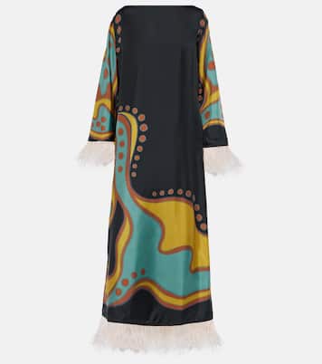 Robe Opera aus Twill mit Federn | La DoubleJ