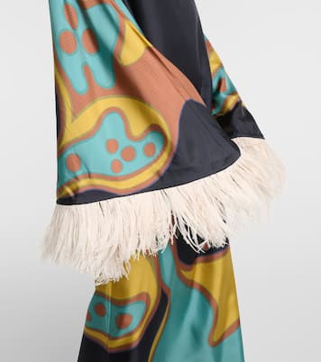 Robe Opera aus Twill mit Federn | La DoubleJ