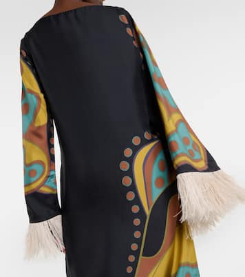 Robe Opera aus Twill mit Federn | La DoubleJ