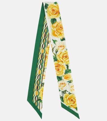 Foulard en soie à fleurs | Dolce&Gabbana