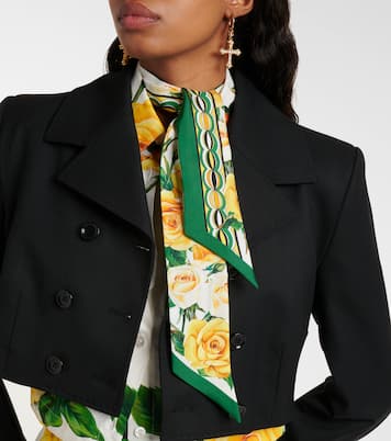 Foulard en soie à fleurs | Dolce&Gabbana