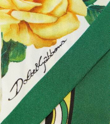 Foulard en soie à fleurs | Dolce&Gabbana