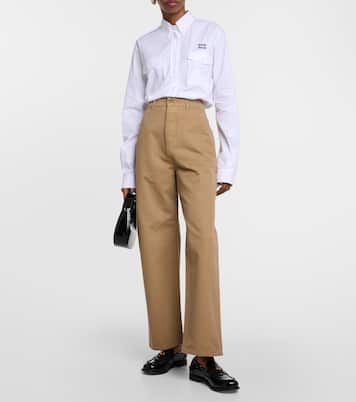 Jean ample à taille haute | Miu Miu
