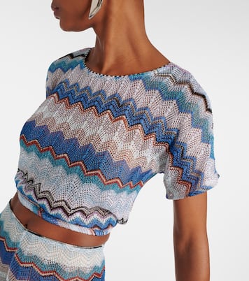 Crop top de punto calado zigzag | Missoni Mare
