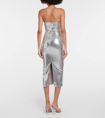 Robe bustier midi à sequins | Alex Perry
