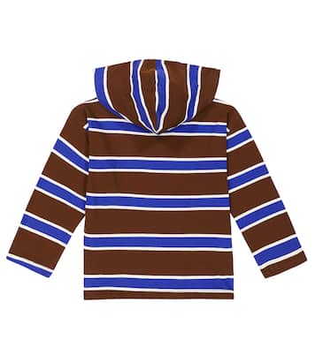 Sudadera con capucha de algodón a rayas | Mini Rodini