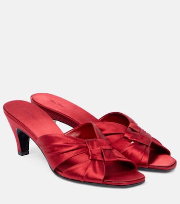Mules Soft Knot 65 en satin | The Row