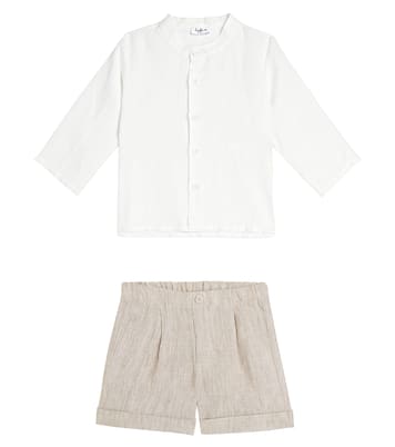 Bebé - set de camisa y shorts de lino | Il Gufo